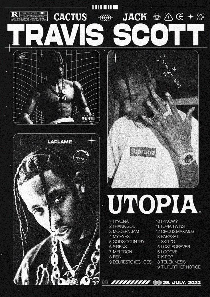 TRAVIS SCOTT CANVAS POSTER