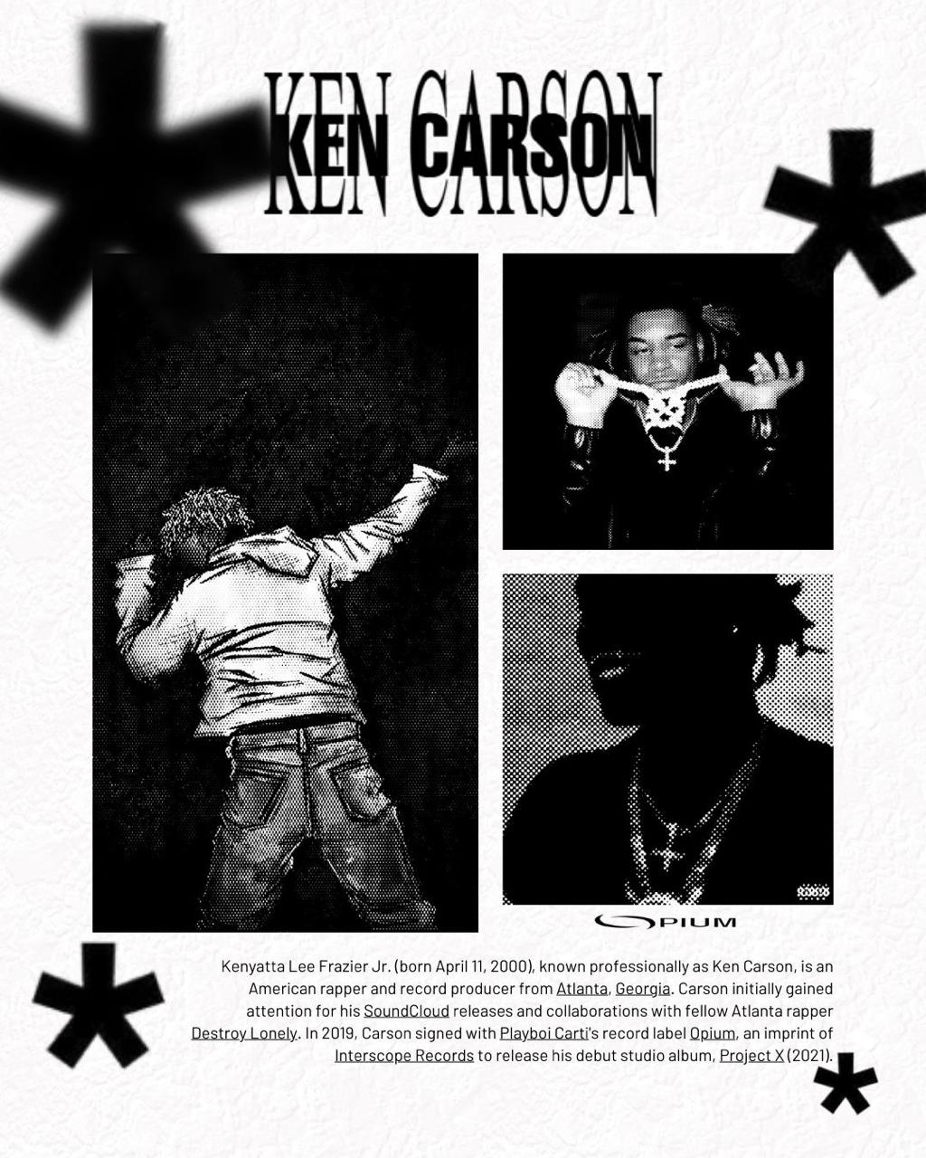 KEN CARSON CANVAS POSTER