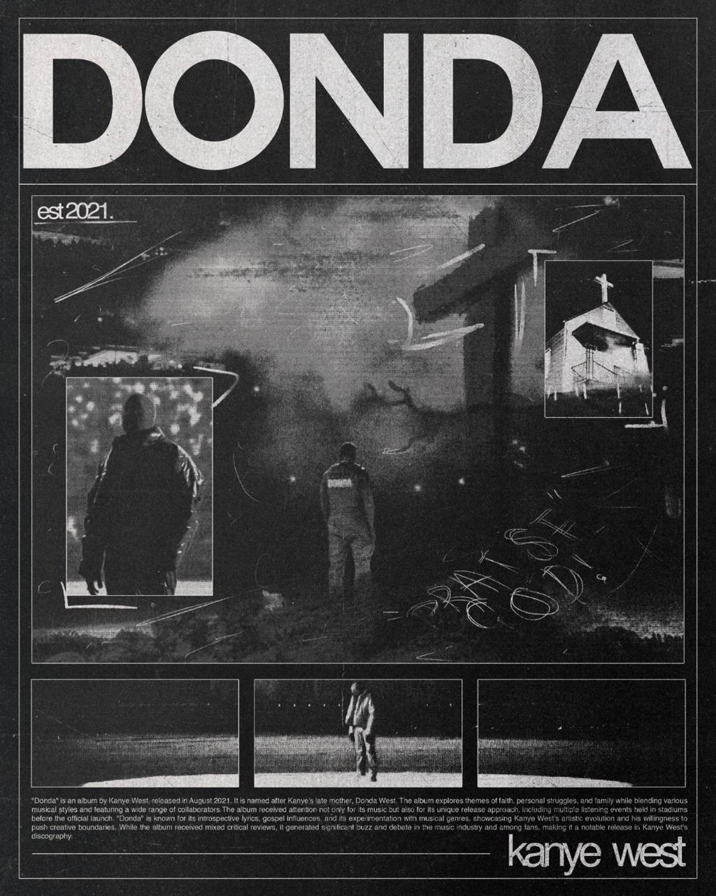 KANYE WEST DONDA CANVAS POSTER