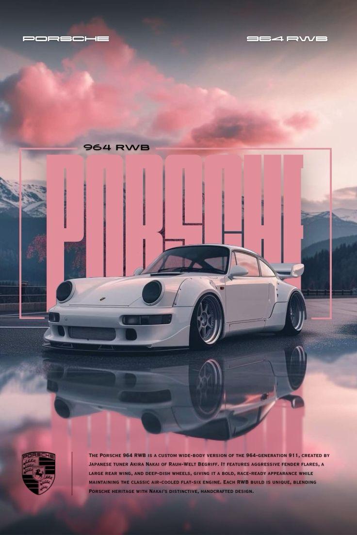 PORCHE 964 CANVAS POSTER