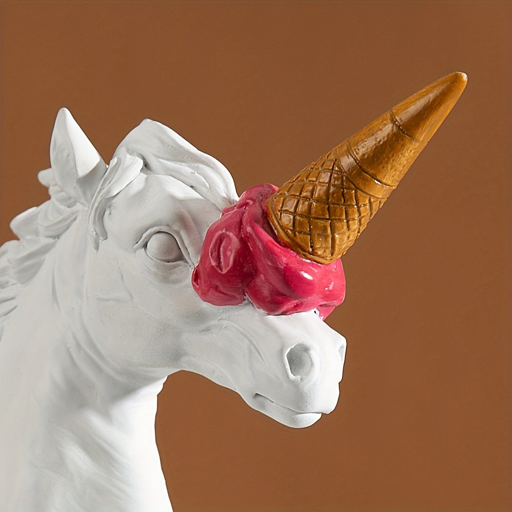 Tnessential European-style Hot Selling Ice Cream Horse Head Sculpture 3D Decor