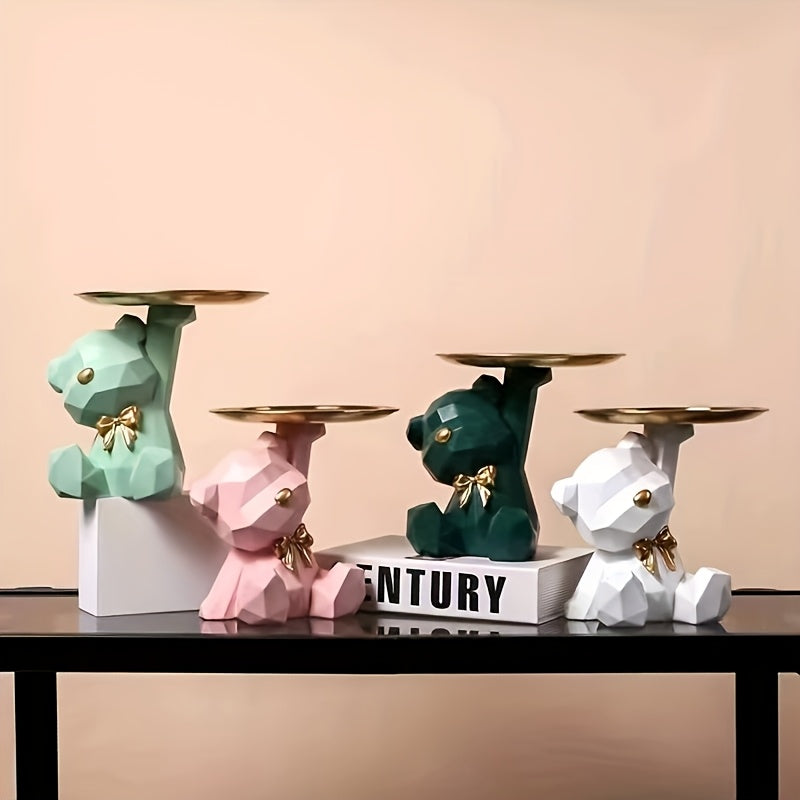Tnessential Bear-shaped Resin Storage Tray 3D Decor
