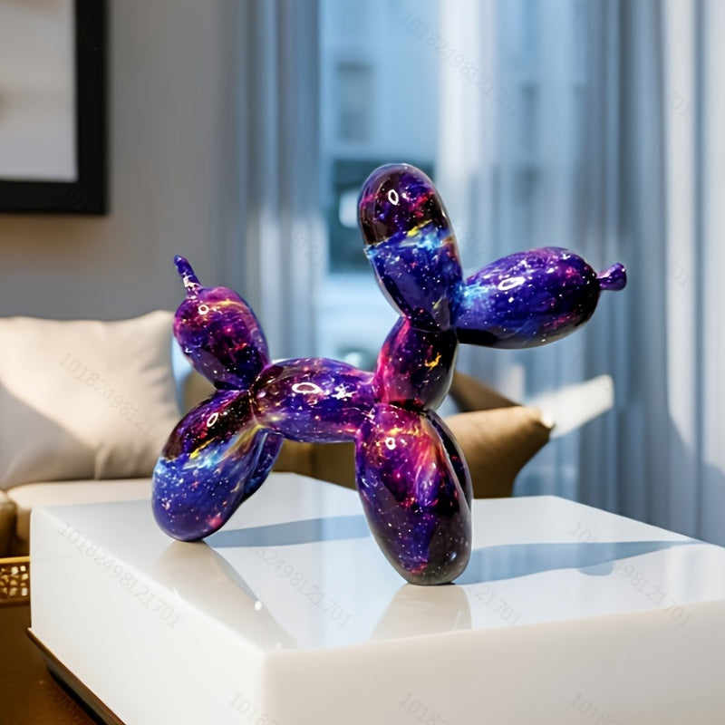 Tnessential Starry Sky Balloon Dog Sculpture Animal Statue Ation 3D Decor
