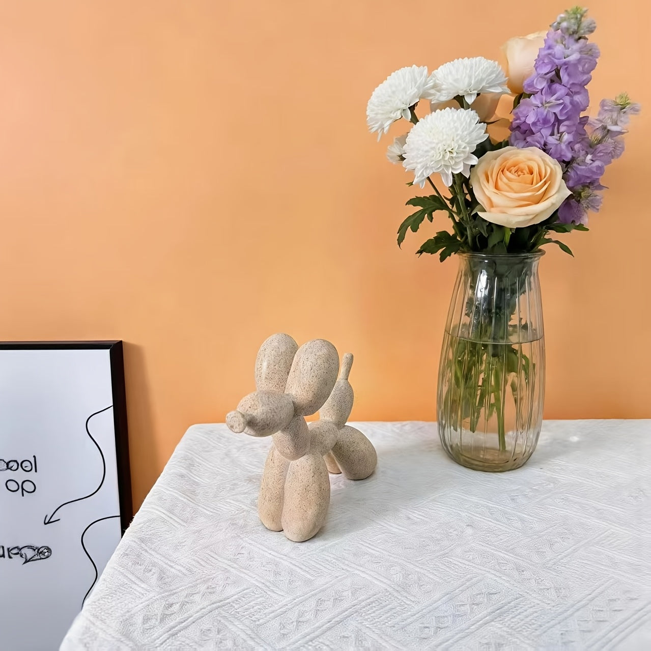 Tnessential Modern Minimalist Balloon Dog Statue 3D Decor