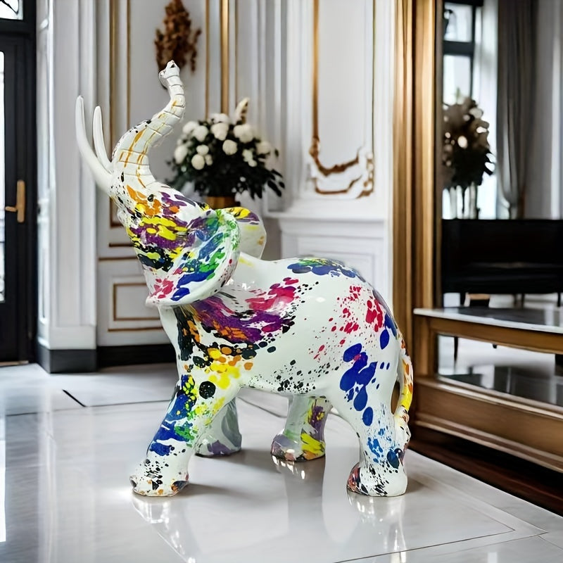Tnessential Colorful European Elephant Statue 3D Decor