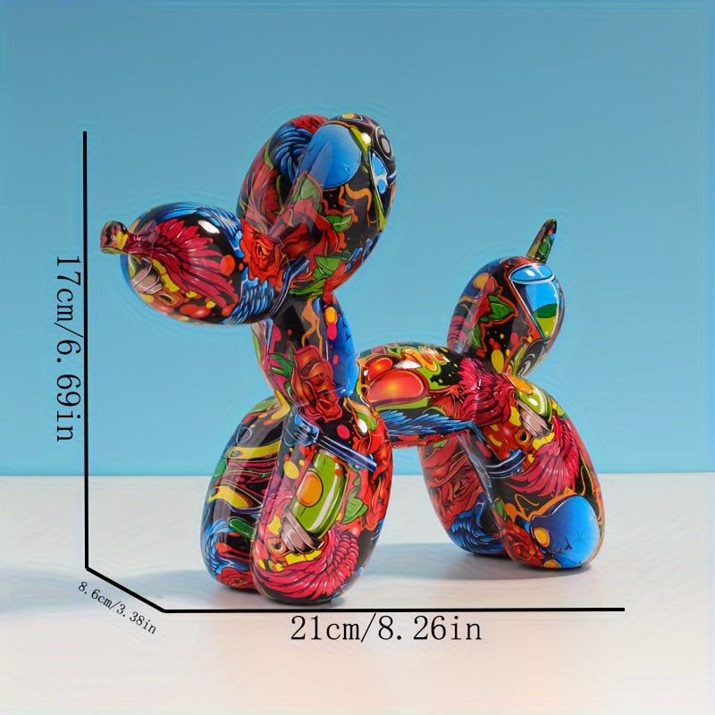 Tnessential Cartoon Balloon Dog Sculpture 3D Decor