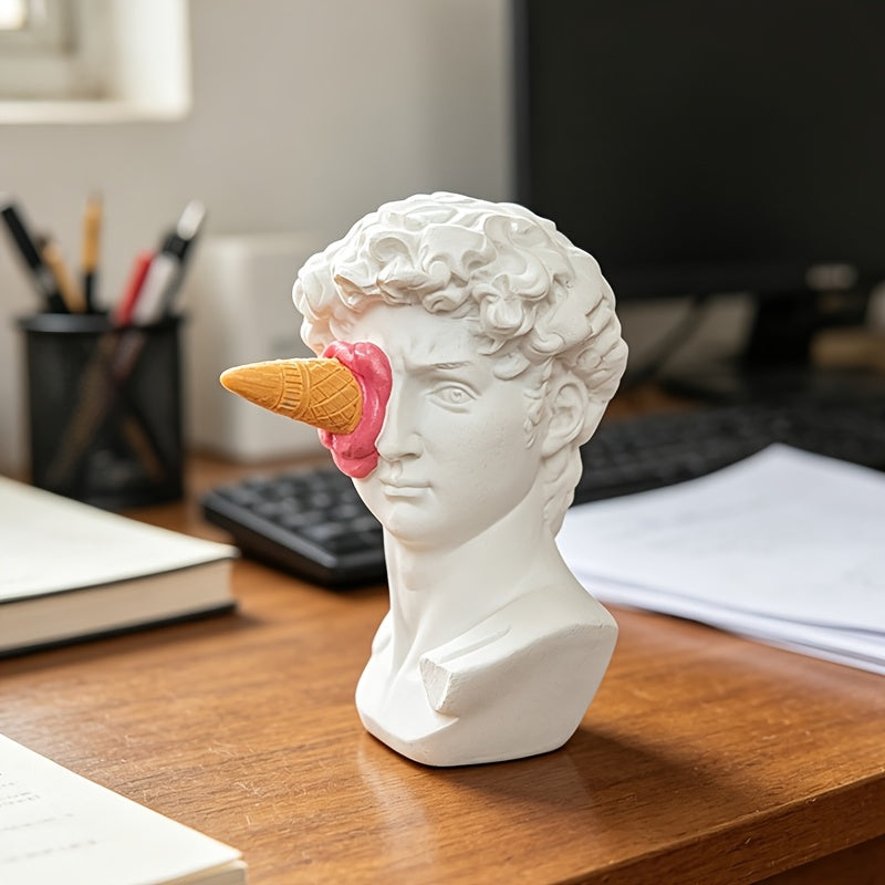 Tnessential Modern Minimalist David Bust Statue 3D Decor