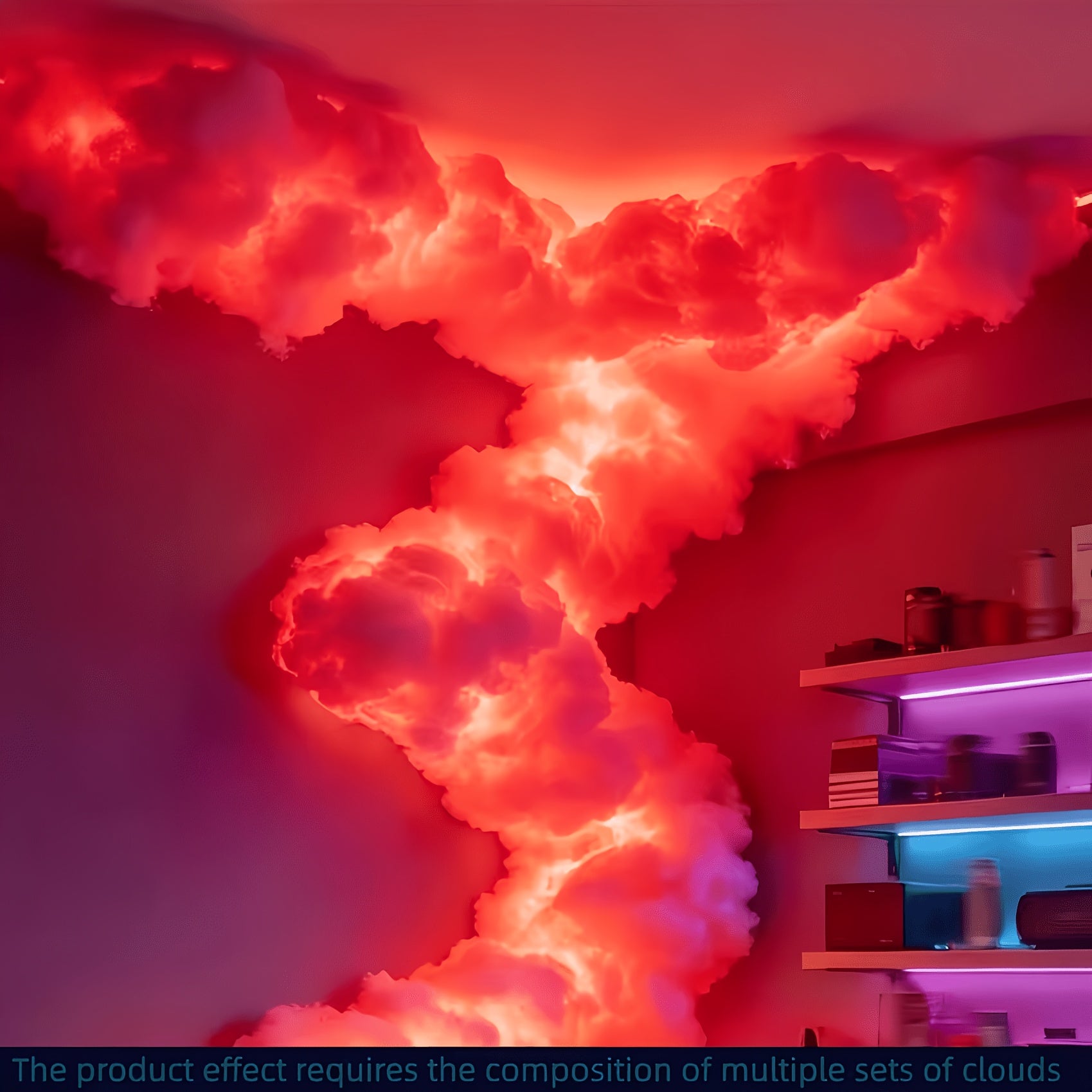 Tnessential 78 Meter Glowing 3D Lightning Thundercloud Light 3D Decor