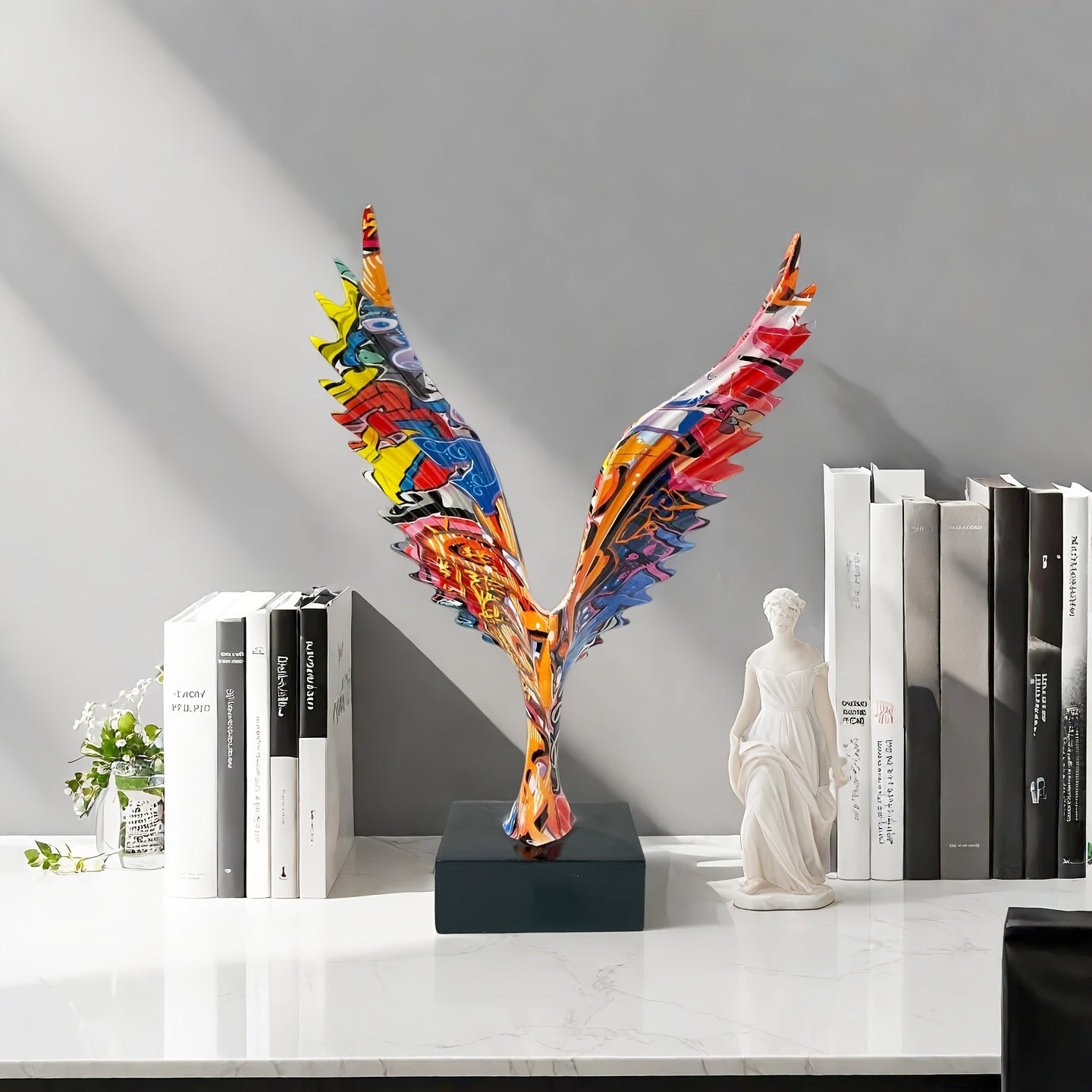 Tnessential Creative Graffiti Resin Phoenix Sculpture 3D Decor