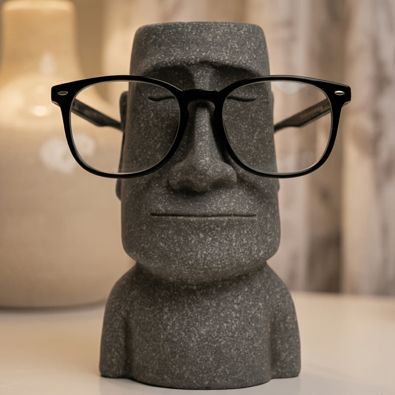 Tnessential WENYLE Creative Moai Stone Statue Flower Pot 3D Decor