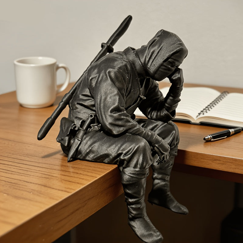 Tnessential Sad Ninja Figurine 3D Decor