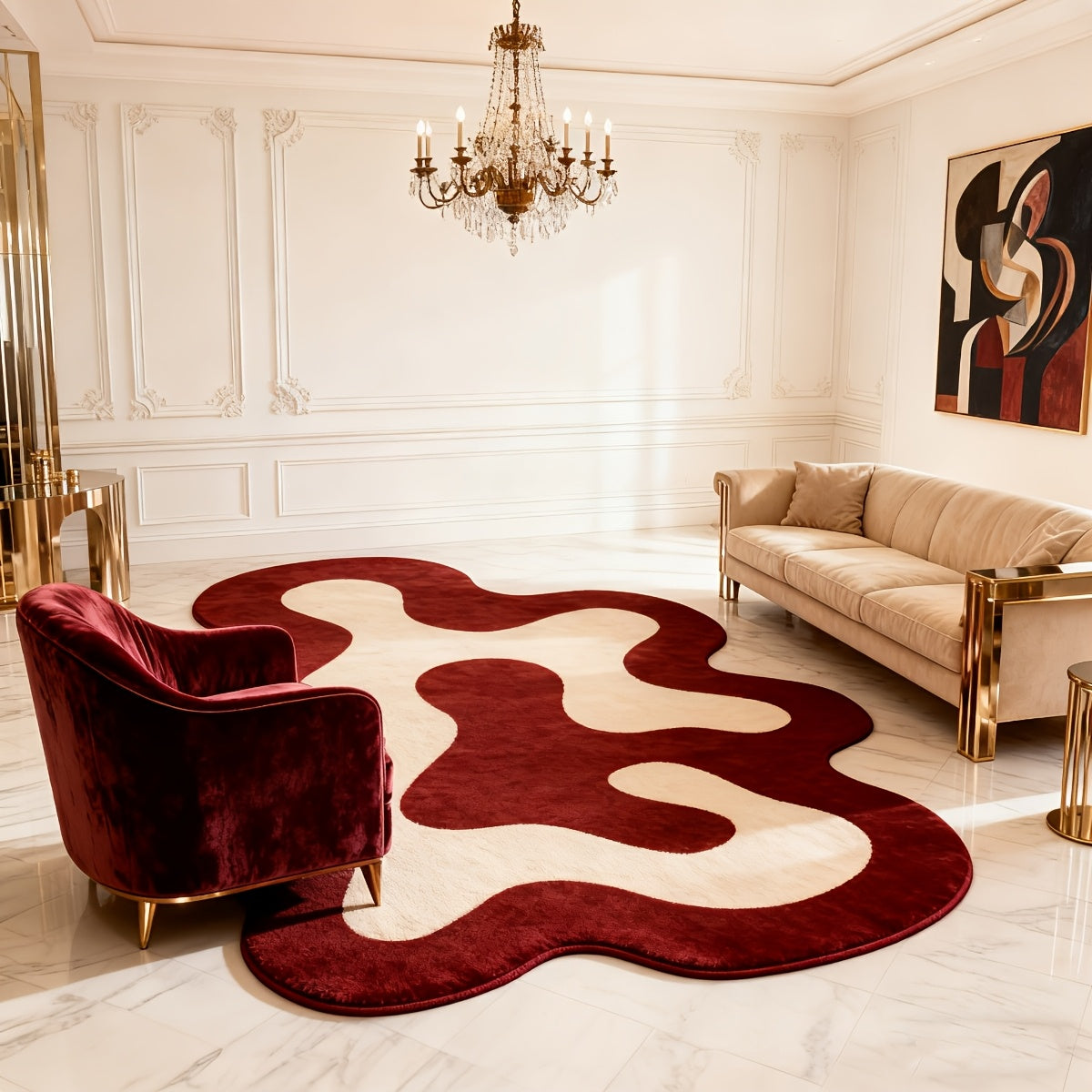 CREAM IRREGULAR 30 RUG view 6