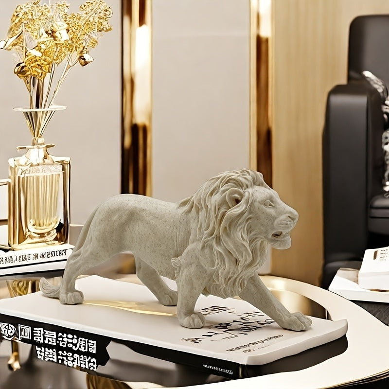 Tnessential Majestic Walking Lion Statue 3D Decor
