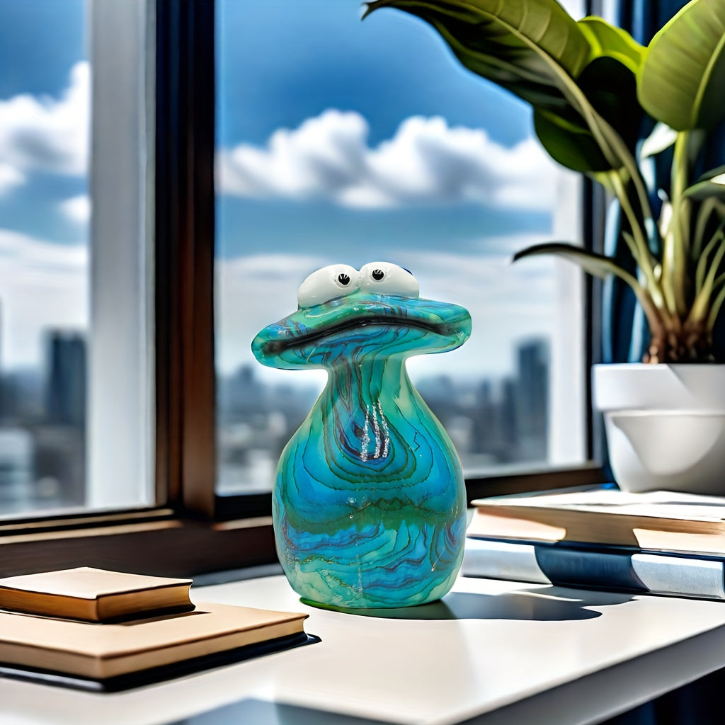 Tnessential An Adorable and Vibrant Resin Frog Decoration for Your Desk 3D Decor