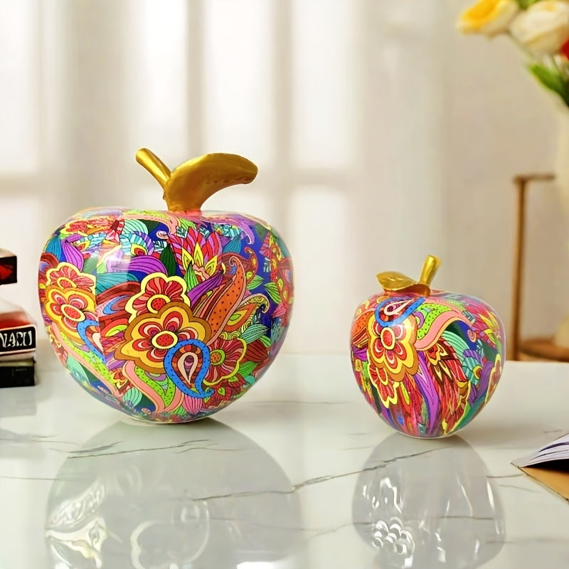 Tnessential Vibrant Apple Figurine 3D Decor
