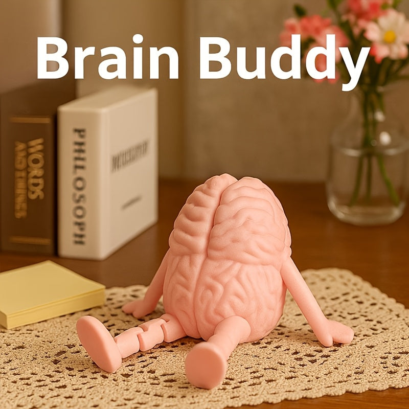 Tnessential Unique Cartoon Brain Ornament a Small 3D Decor