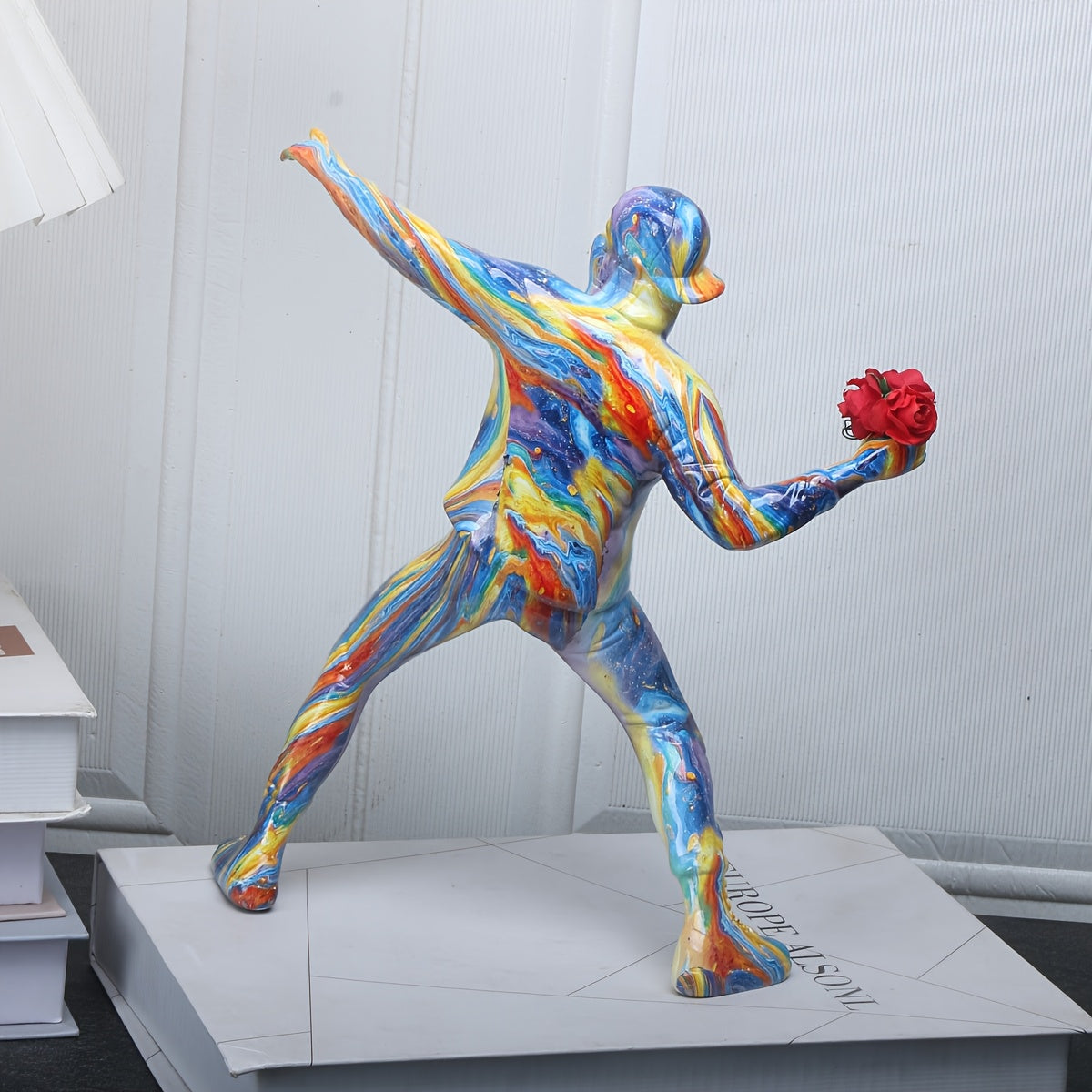 Tnessential One Colorful Balloon Dog Sculpture 3D Decor
