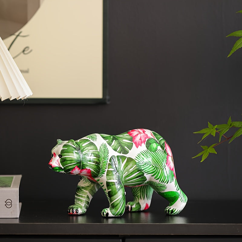 Tnessential Stylish Graffiti Bear Sculpture 3D Decor
