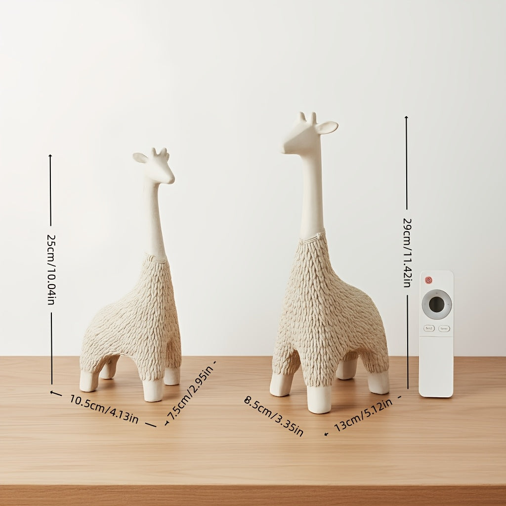 Tnessential Modern Minimalist Giraffe Resin Ornament 3D Decor