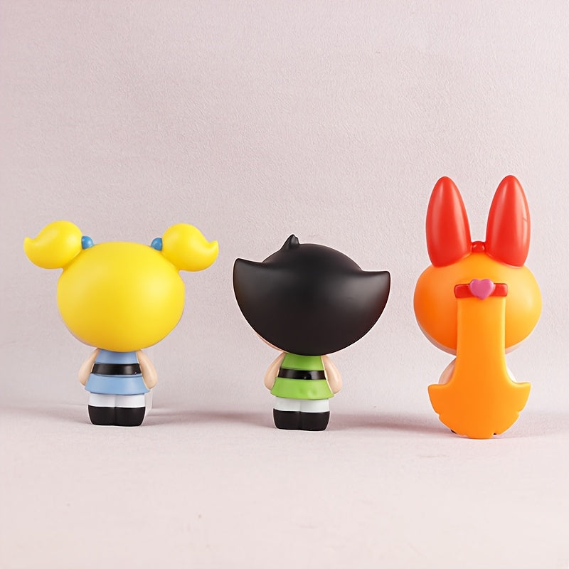 Tnessential Powerpuff Collectible Figure Set 3D Decor