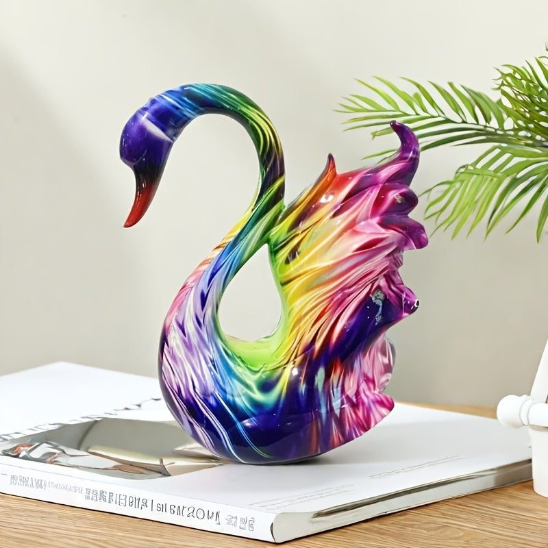 Tnessential Elegant Resin Swan Figurine 3D Decor