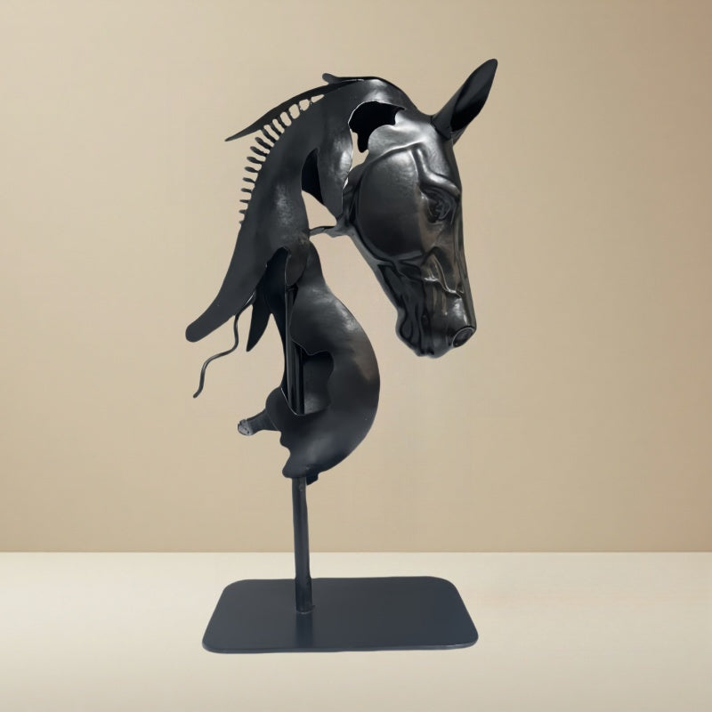 Tnessential D Bust of a Horse Head Sculpture 3D Decor