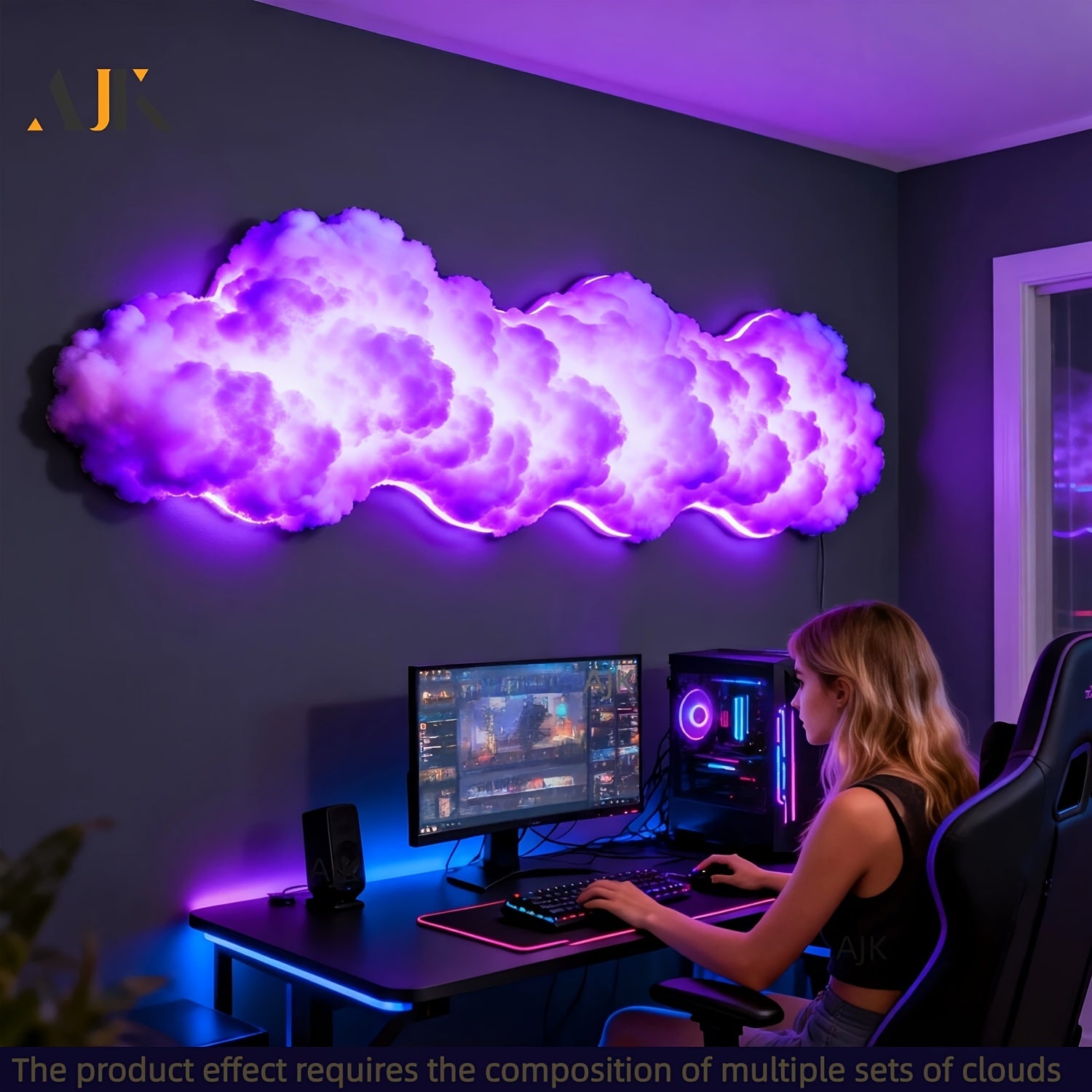 Tnessential AJK LED 3D Cloud Lamp 3D Decor