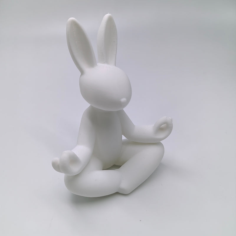 Tnessential Easter Meditation Rabbit Figurine Ornament 3D Decor