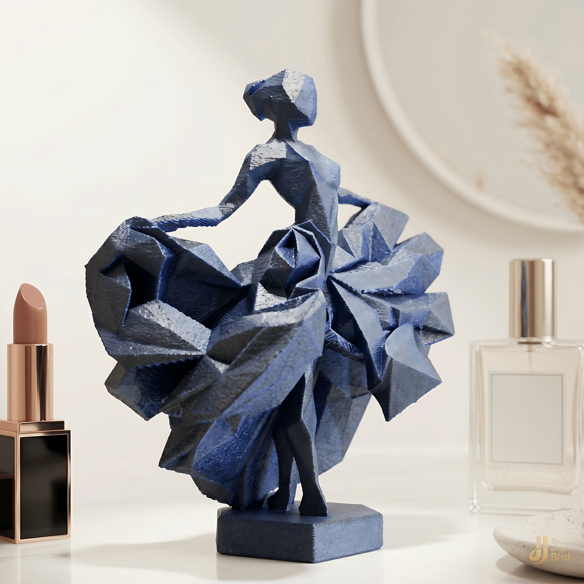 Tnessential J BIRD Low Poly Ballerina Statue 3D Decor