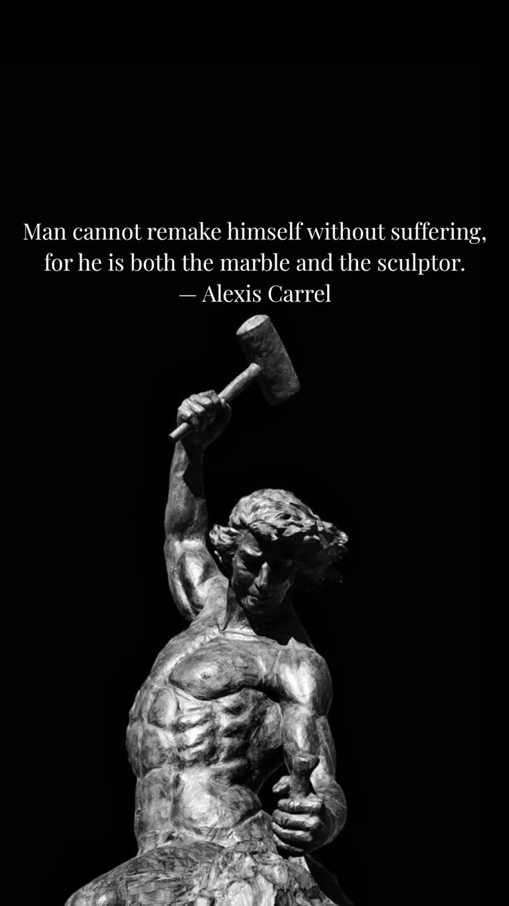 THE SCULPTOR OF SELF DISCIPLINE CANVAS POSTER
