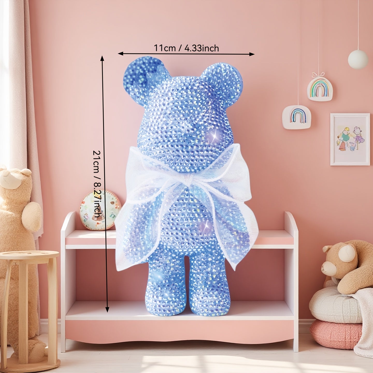 Tnessential Three-dimensional Model Kit Cute Red and Cute Bear 3D Decor