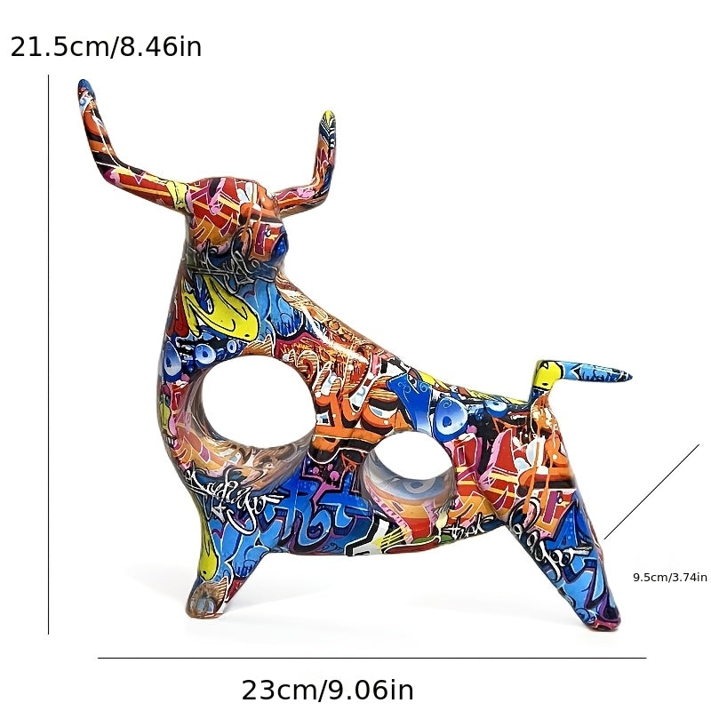 Tnessential Stunning Bronze Bull Sculpture 3D Decor