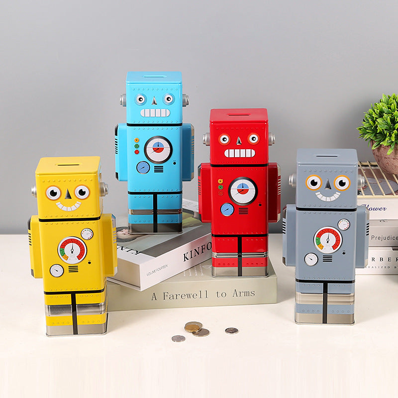 Tnessential Cute Cartoon Robot Iron Decorative Box 3D Decor