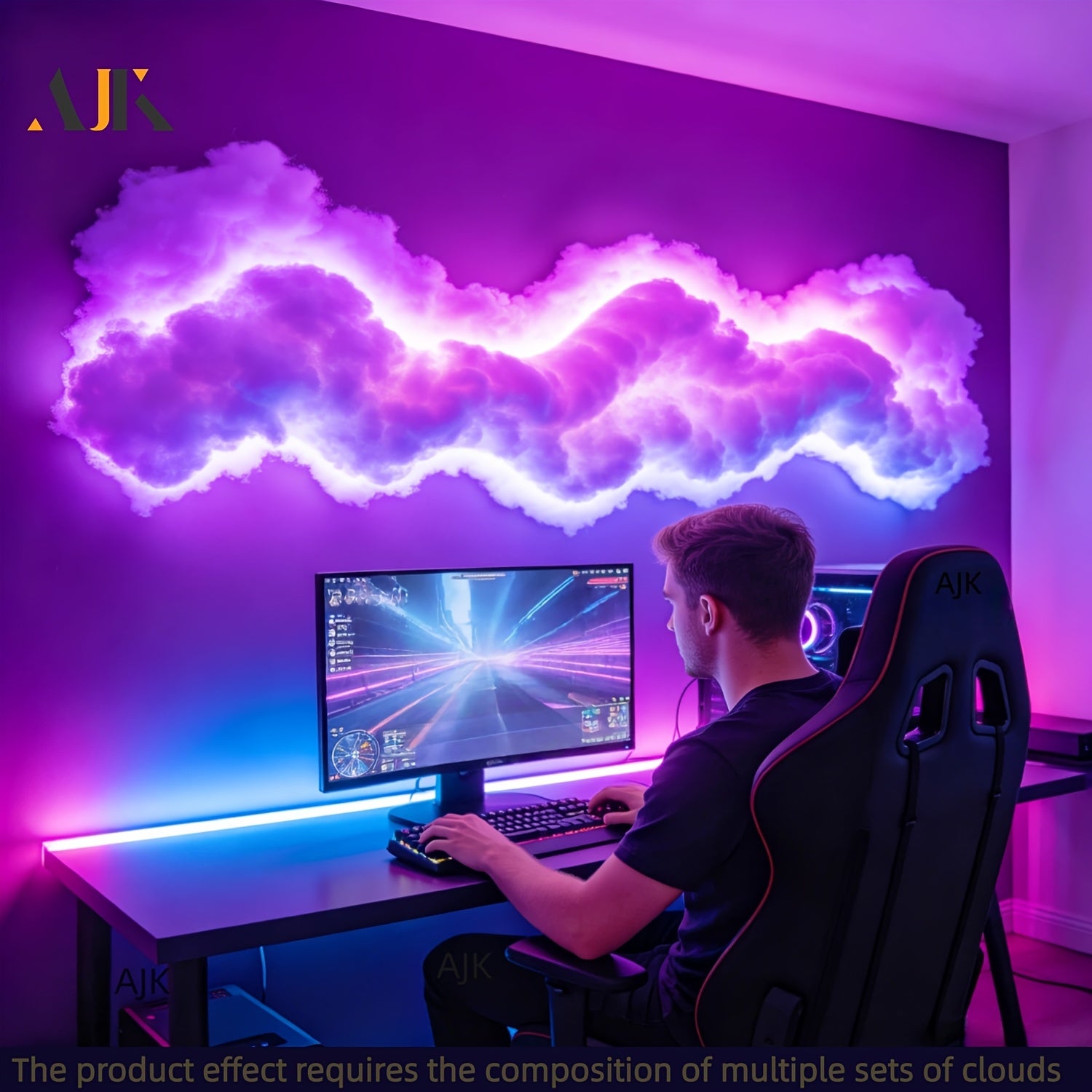Tnessential AJK LED 3D Cloud Lamp 3D Decor
