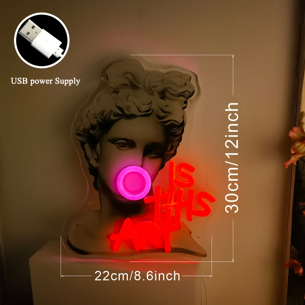 Tnessential IS THIS ART UV Printed LED Neon Sign 3D Decor