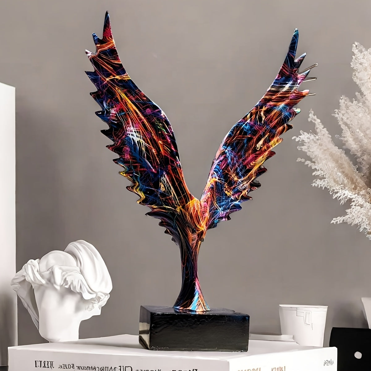 Tnessential Chic Colorful Eagle Statue 3D Decor