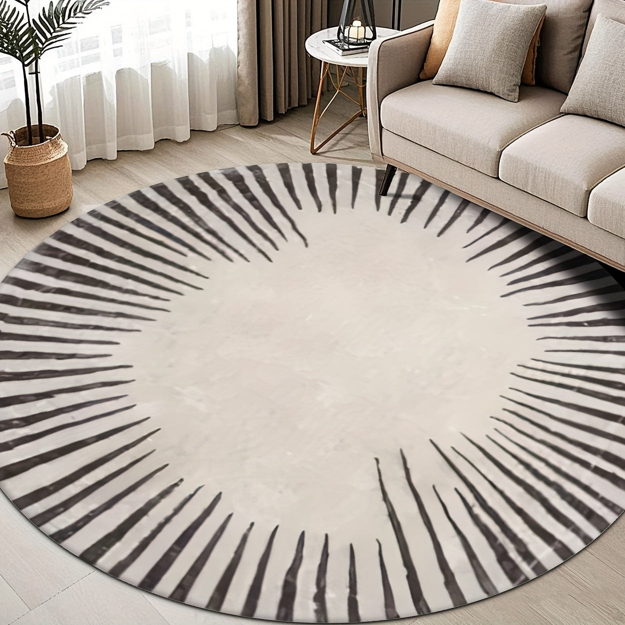 WHITE ROUND 2 RUG view 8