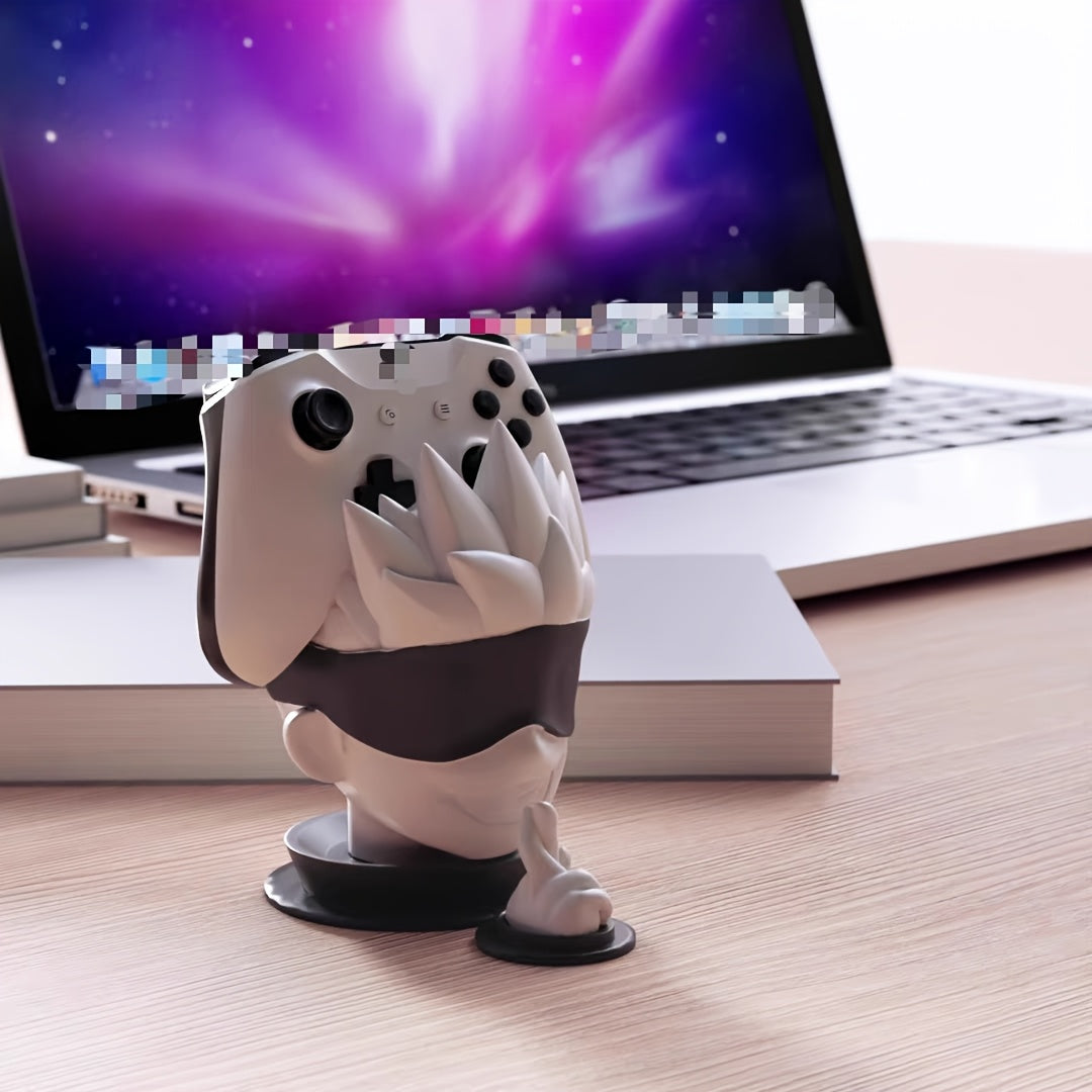 Tnessential U002fset Blindfolded Big Head Statue Game Controller Stand 3D Decor