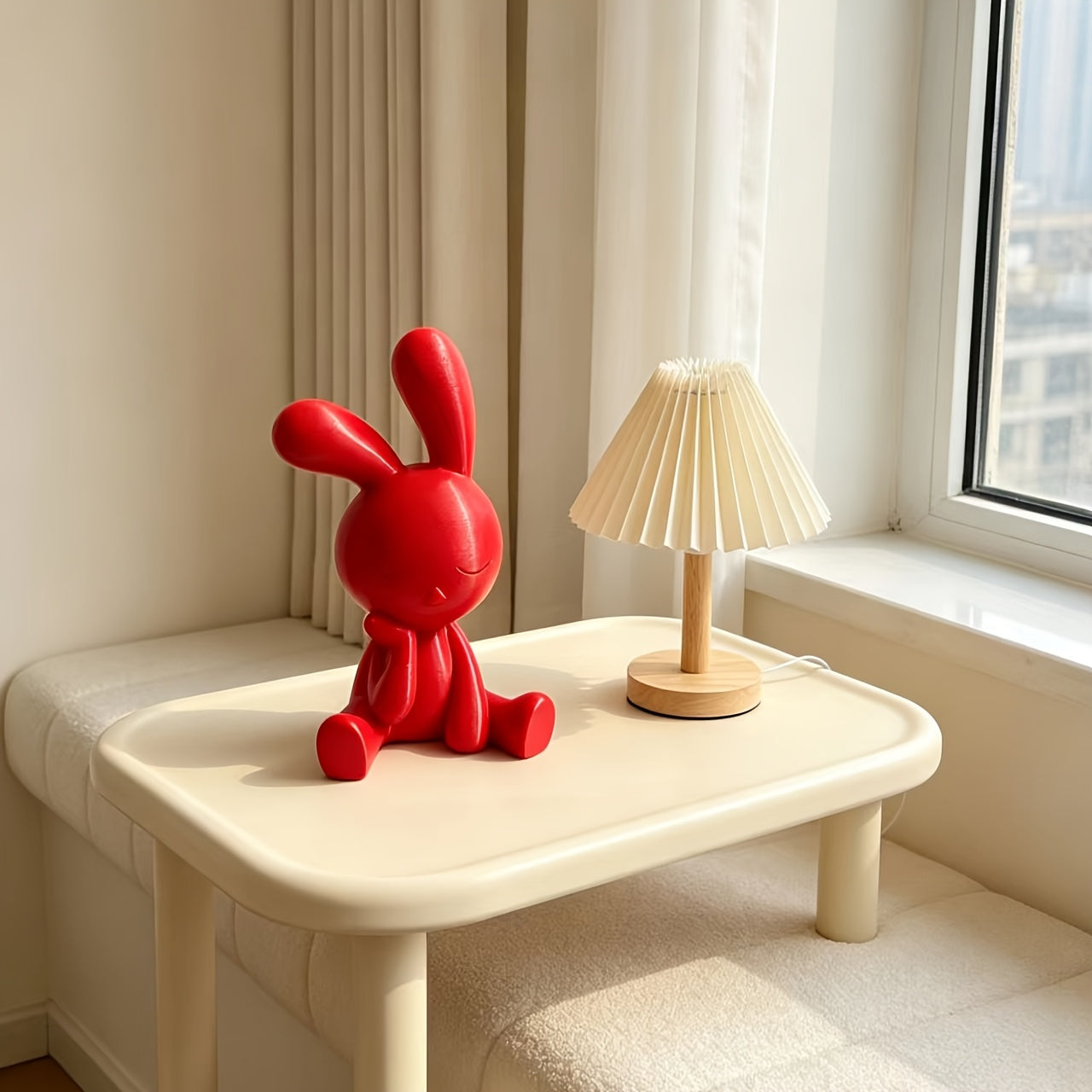 Tnessential Printed Meditation Rabbit Figurine 3D Decor