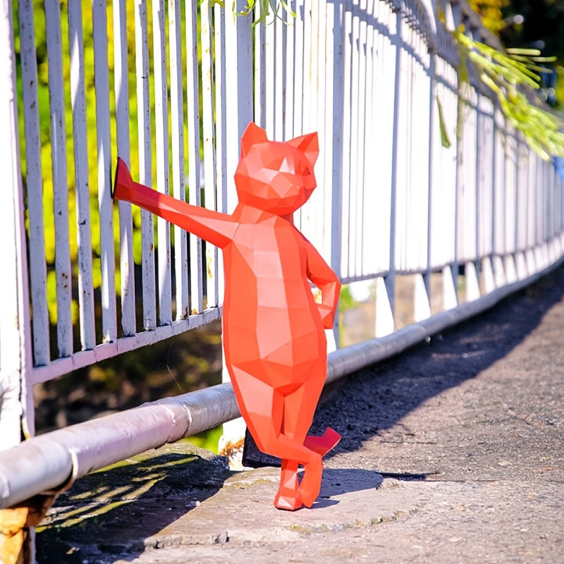 Tnessential Cm Standing Cat Paper Model 3D Decor