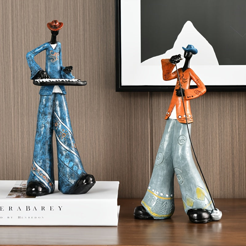 Tnessential Creative Retro Band Art Ornaments Music Figures Bookshelf 3D Decor