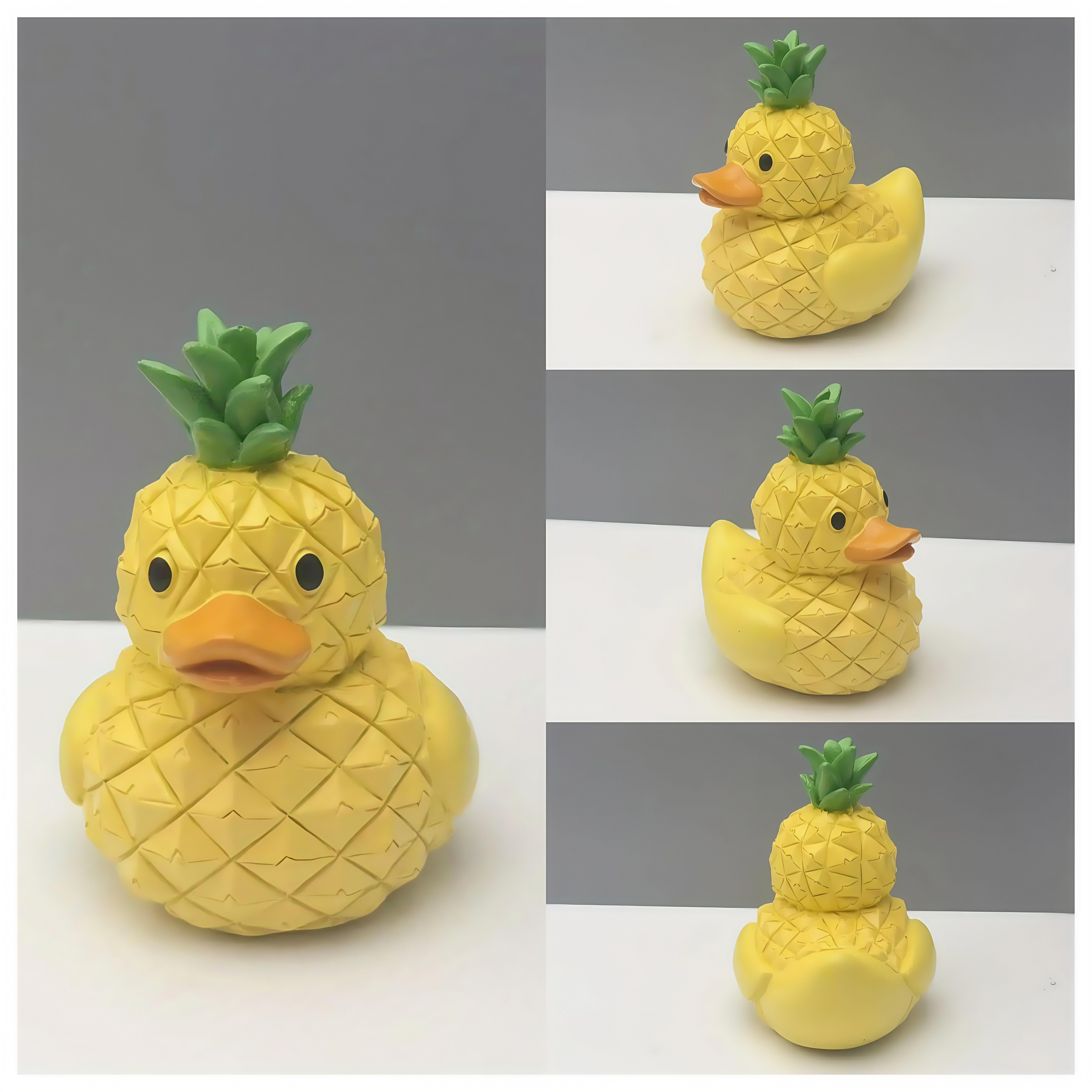 Tnessential Funny Pineapple Duck Resin Statue 3D Decor