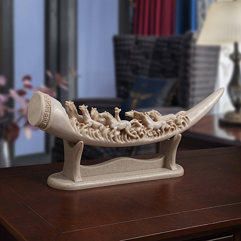 Tnessential Galloping Horses Resin Sculpture 3D Decor