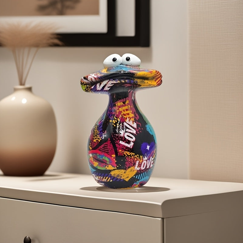 Tnessential Charming 'love' Frog Resin Sculpture 3D Decor