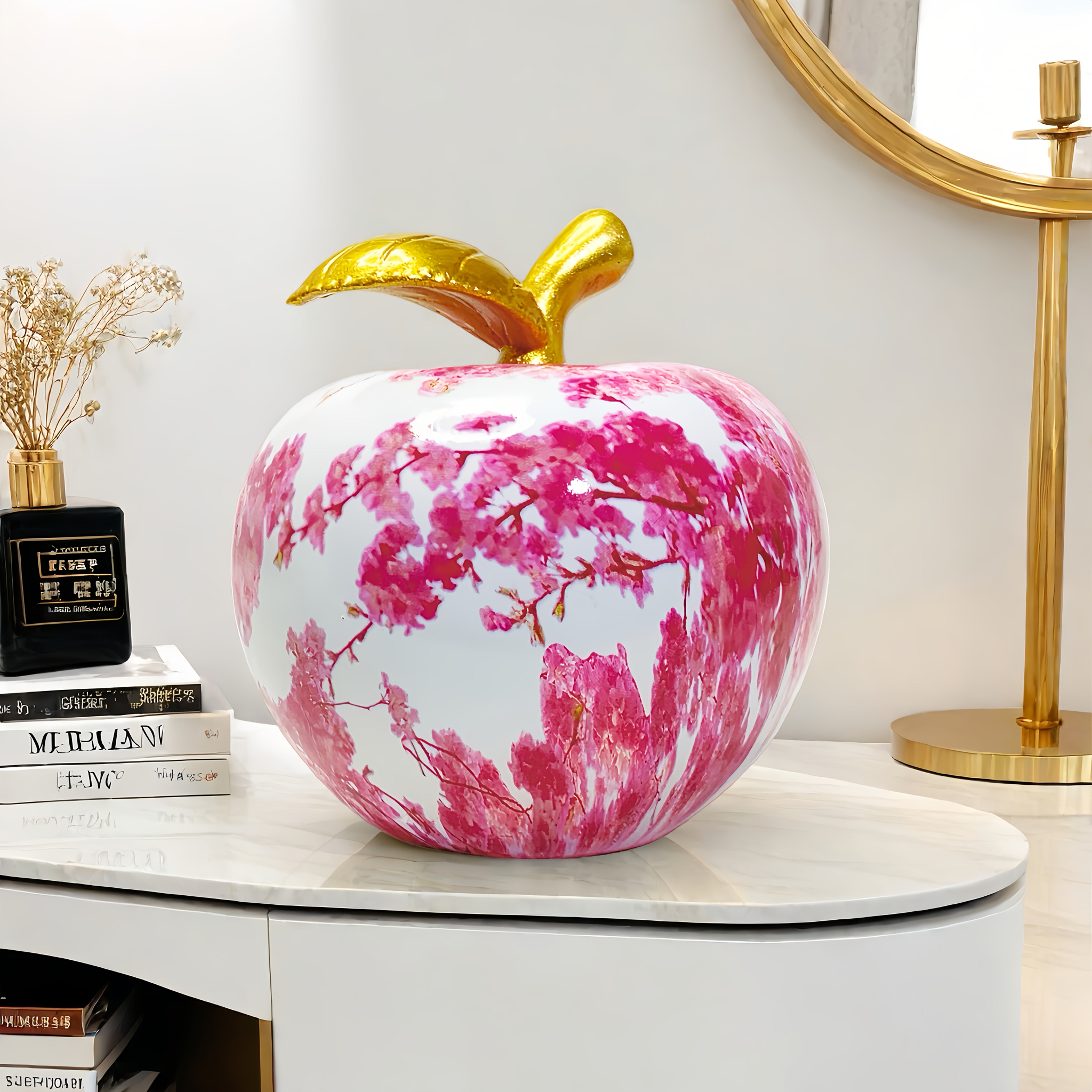 Tnessential Pink Cherry Blossom Apple Ornament 3D Decor