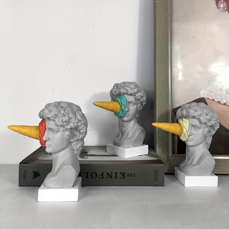 Tnessential Modern Minimalist Ice Cream Smash David Sculpture 3D Decor