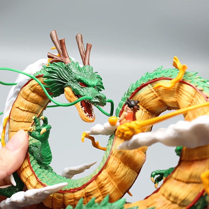 Tnessential Cm\u002f9.05in Anime Goku and Shenron Figure Collectible 3D Decor