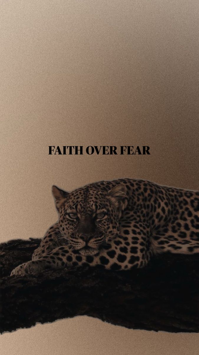 FAITH OVER FEAR ELEGANT LEOPARD CANVAS POSTER