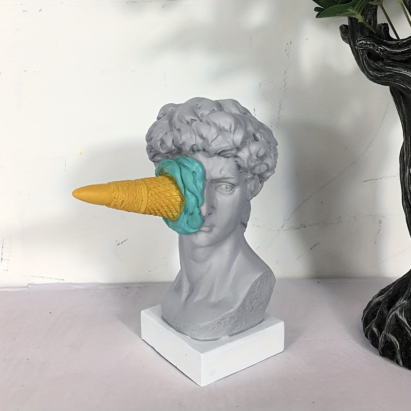Tnessential Modern Minimalist Ice Cream Smash David Sculpture 3D Decor