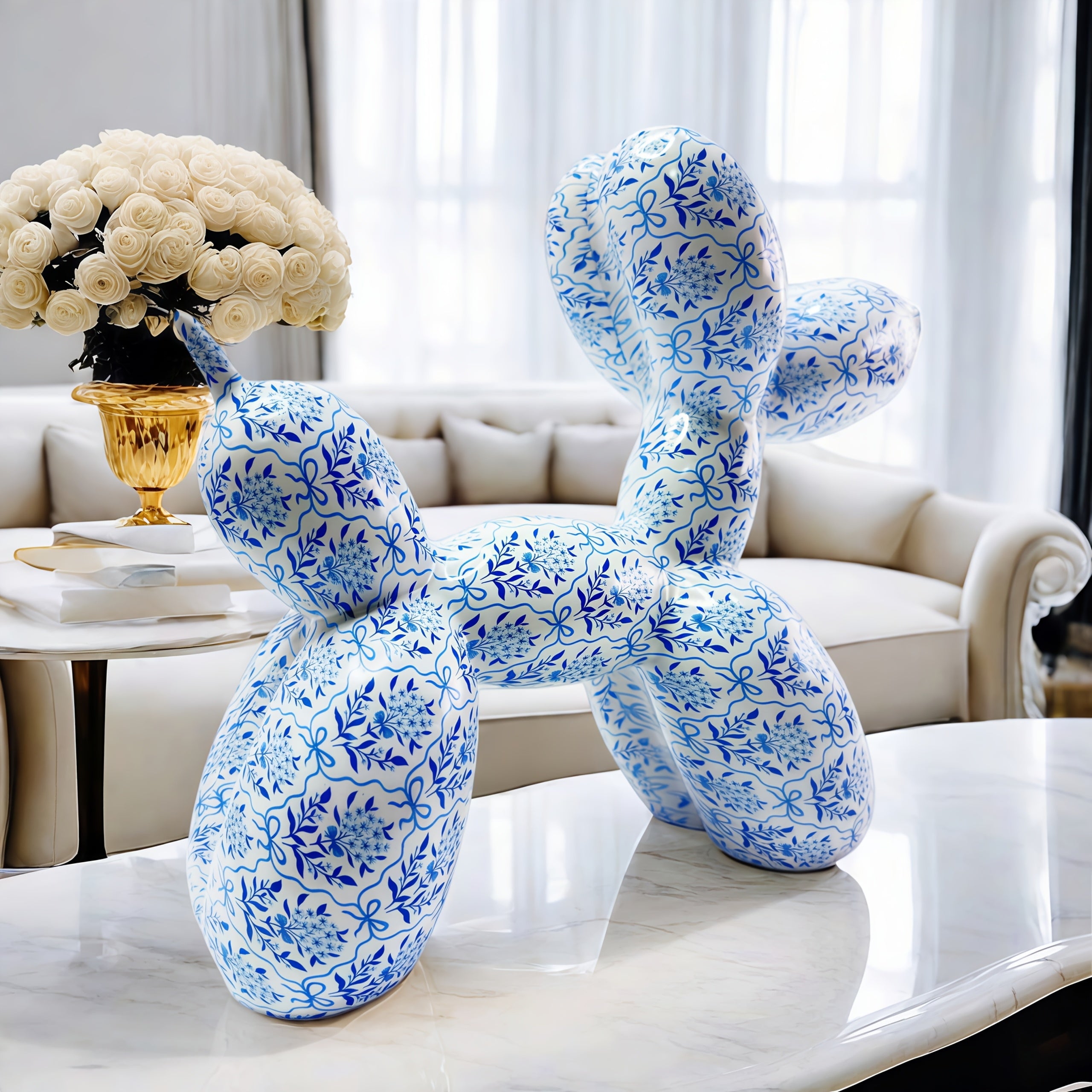 Tnessential Classic Abstract Statue in Chinese Style 3D Decor